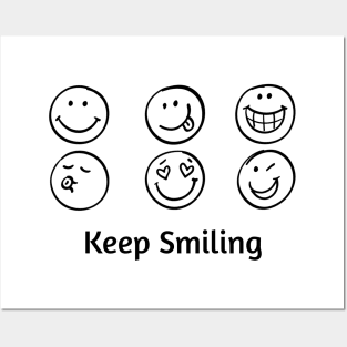 Keep Smiling Happy Faces Posters and Art